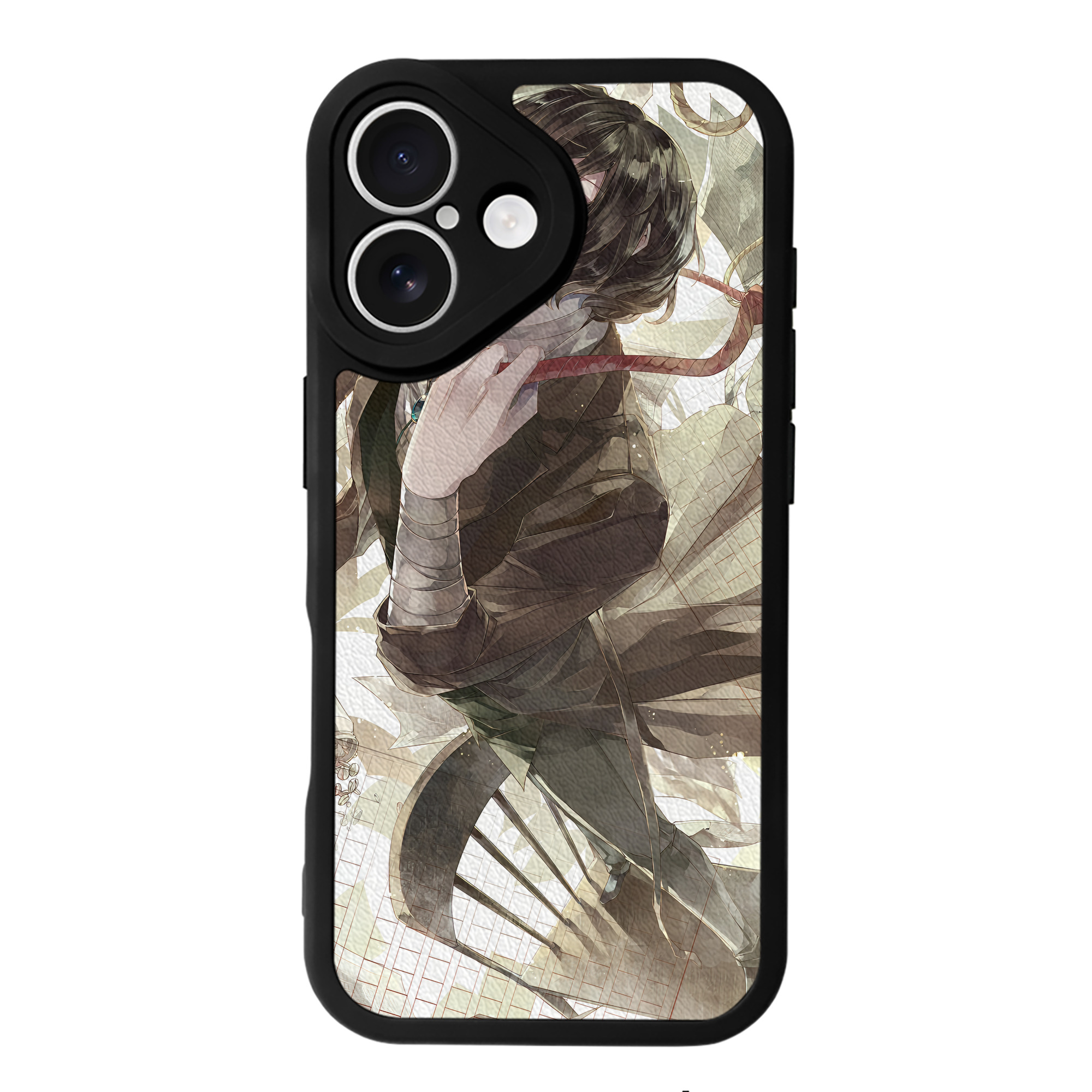 （画像用） 文豪ストレイドッグス Bungo Stray Dogs 【iPhone 16シリーズ対応】シリコンスマホケース（レザー調） 材質：シリコン